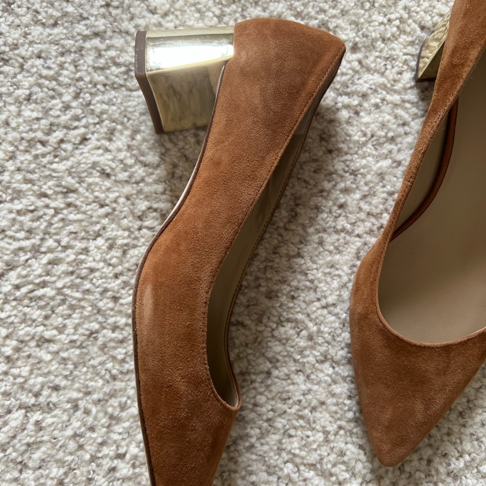 Ann Taylor suede leather heels 6.5
